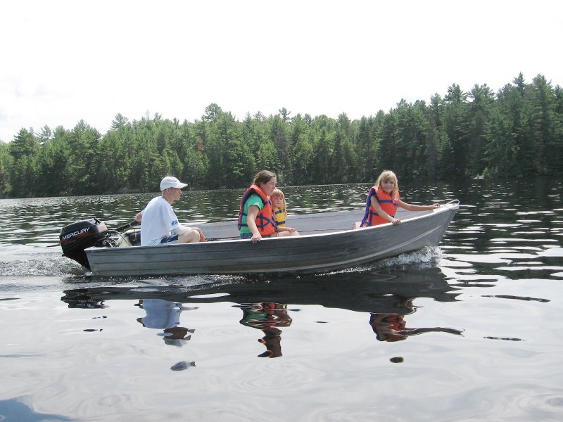 guest photo: Burtch Family in motor boat